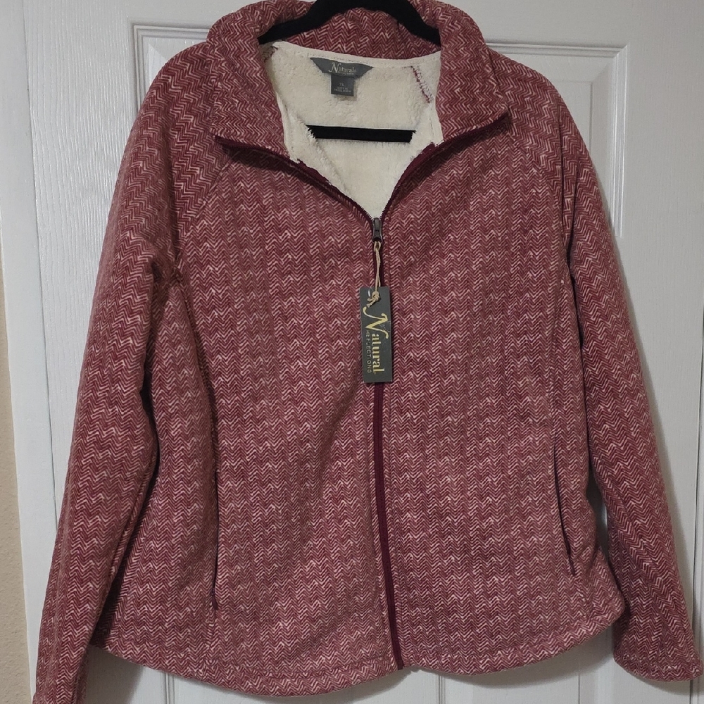 Natural Reflections Women's Red Teddy Jacket